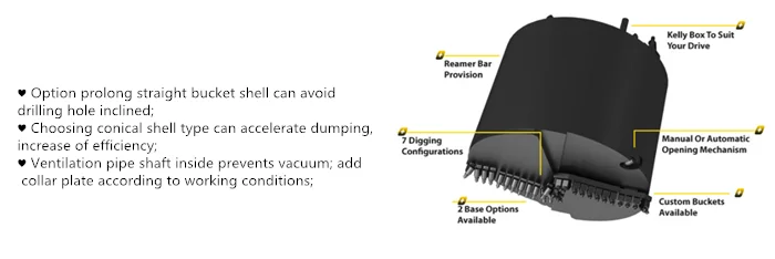 Boring Piling Equipment Double Revolving Bottom Best Quality Drilling ...