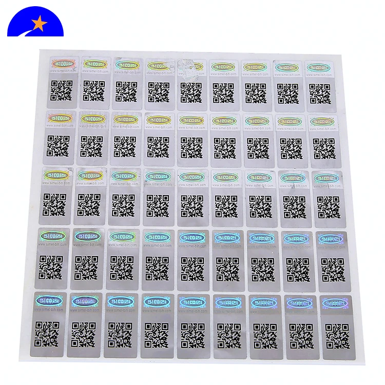 QR Code 3d Security Custom Hologram Sticker Label