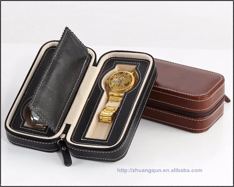 Zipper 2 Slot Personalized Luxury Portable Retail Storage Display