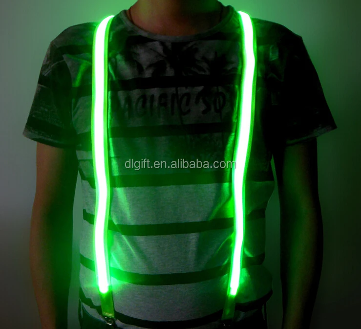 Led flashing Christmas party personalized suspenders belt