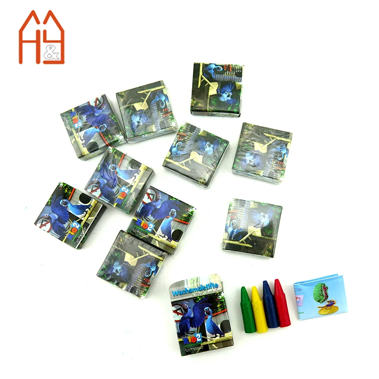 Set of 4pcs 3cm Mini Size Colour Pencil Crayon Set Pack in Paper Box Gift for Kids