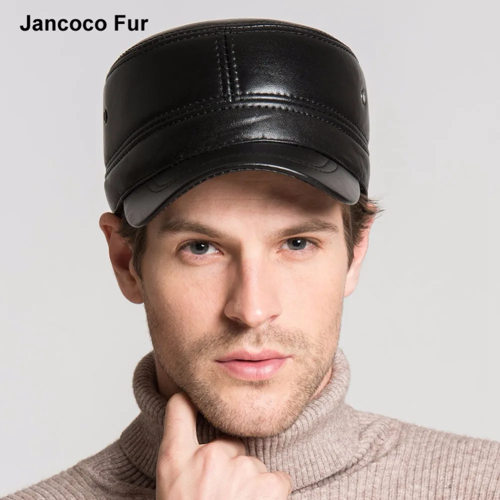 genuine leather cap