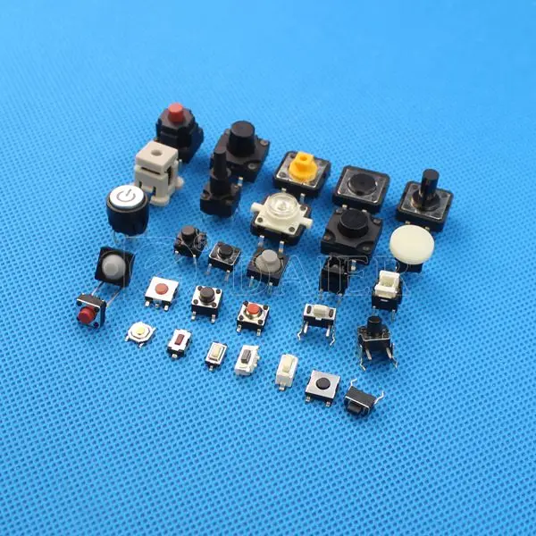 100 Pièces Interrupteurs Tactiles 6x6mm - 10 Valeurs De 4.3 à 13mm - Boutons-Poussoirs Micro Interrupteurs