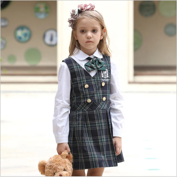 
 Унисекс унисекс униформа в британском стиле для дошкольного/детского сада рубашка + брюки + платье  