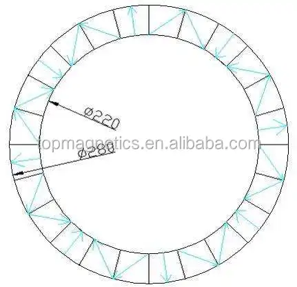 
 Постоянный магнитный подшипник Halbach Array N45 магнит  
