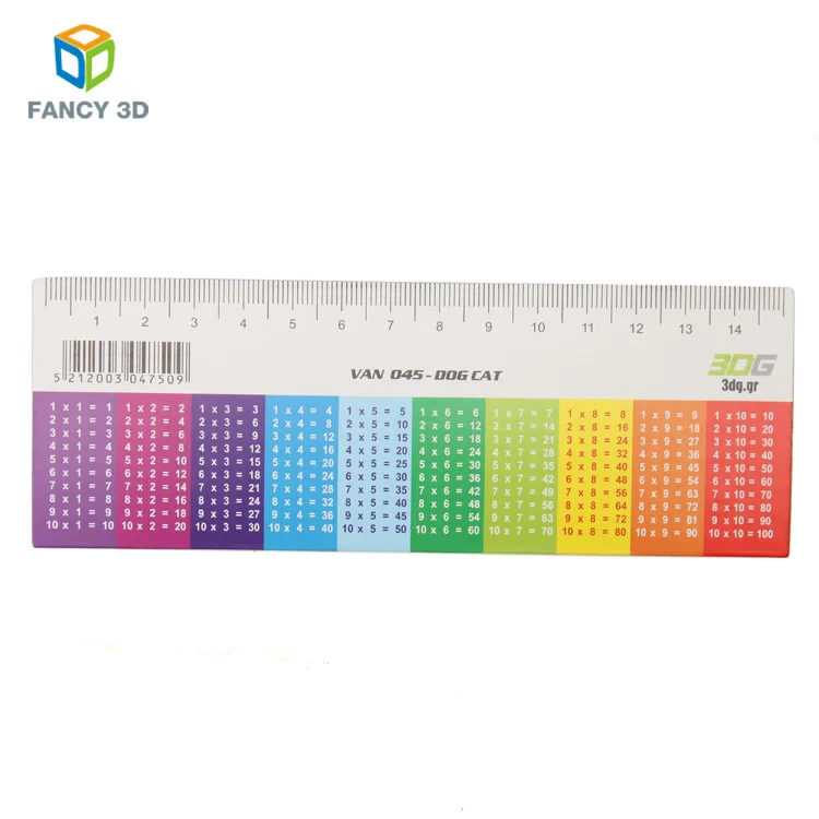 Zebulun пользовательские продукты таблица умножения точные 3D пластиковые линзовидные