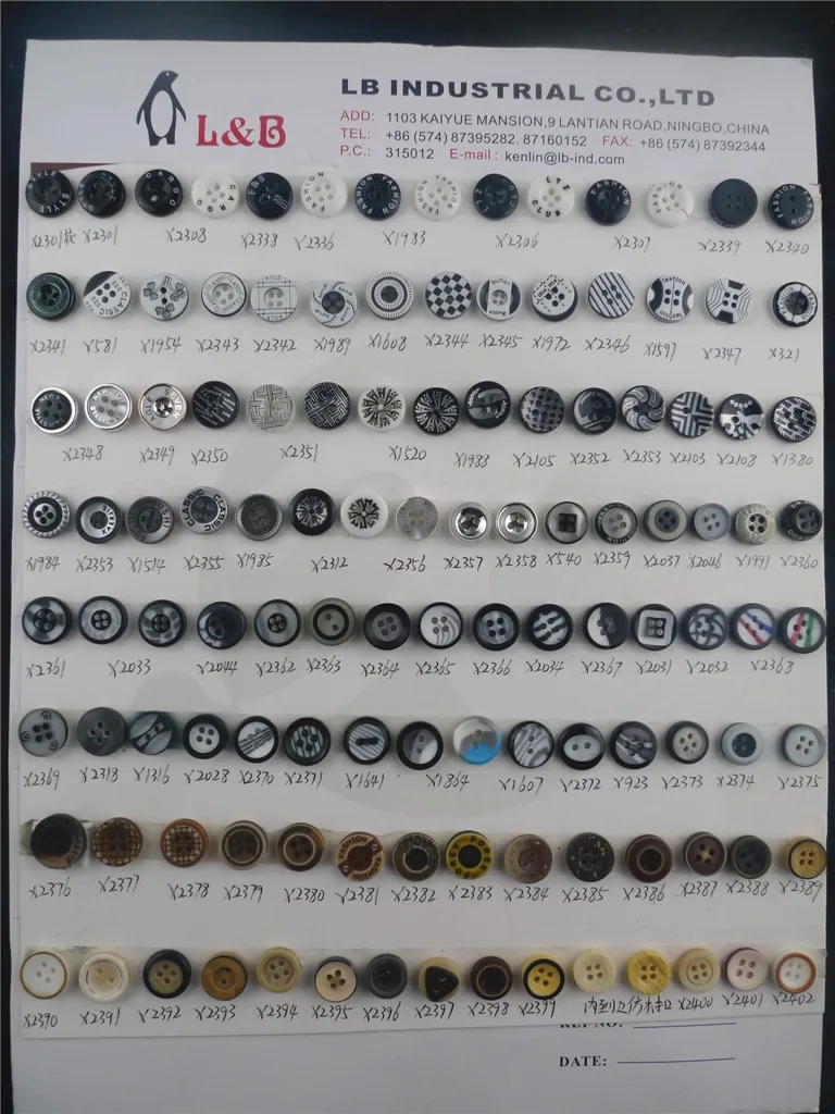 Wholesale Custom Plastic Horn Polyester Button / Plastic Resin Rod Buttons for Coat Shirt