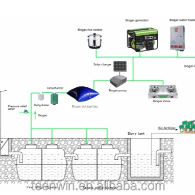 Домашняя небольшая Биогазовая септическая емкость Teenwin