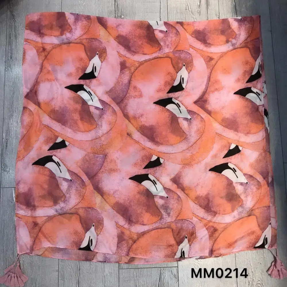 
Женский шарф с цветочным принтом, весна-осень-лето 2019 