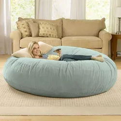 American style soft memory cotton large round beanbag chairs cover giant game bean bag sofa NO 4