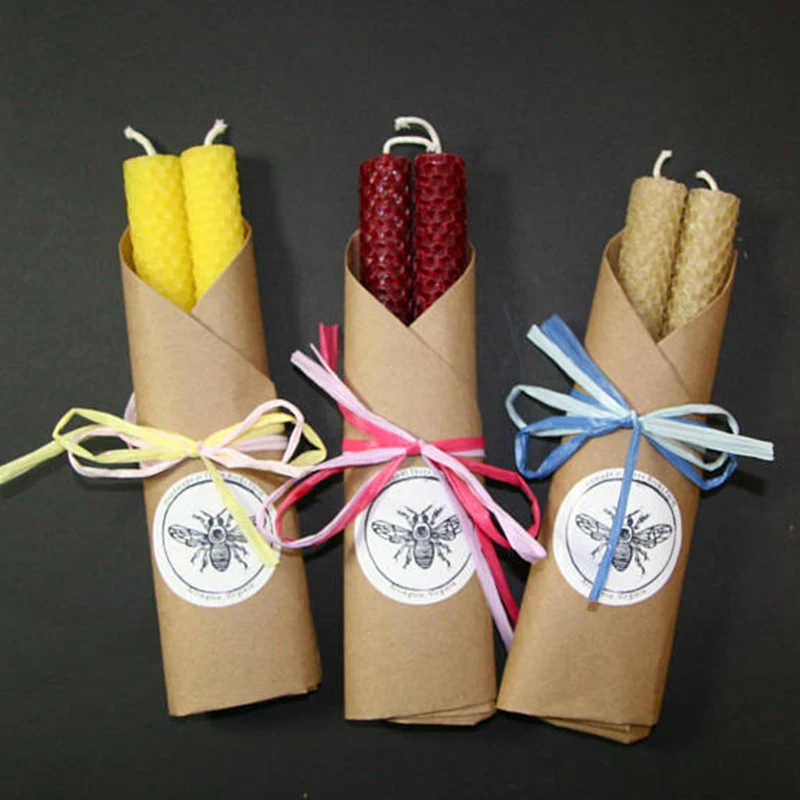 Honeycomb Beeswax Taper Candles, Gifts