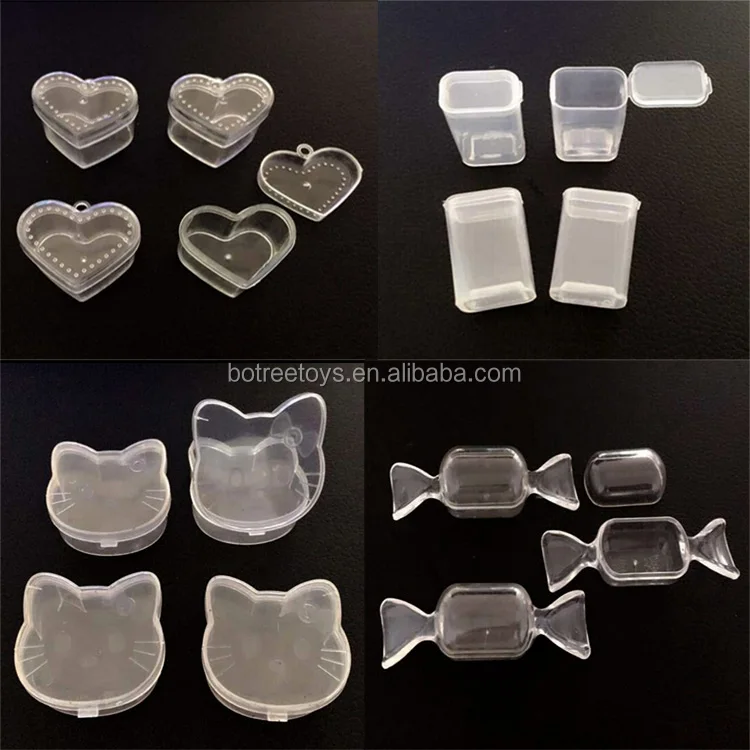 Пустые прозрачные квадратные пластиковые коробки для конфет игрушки
