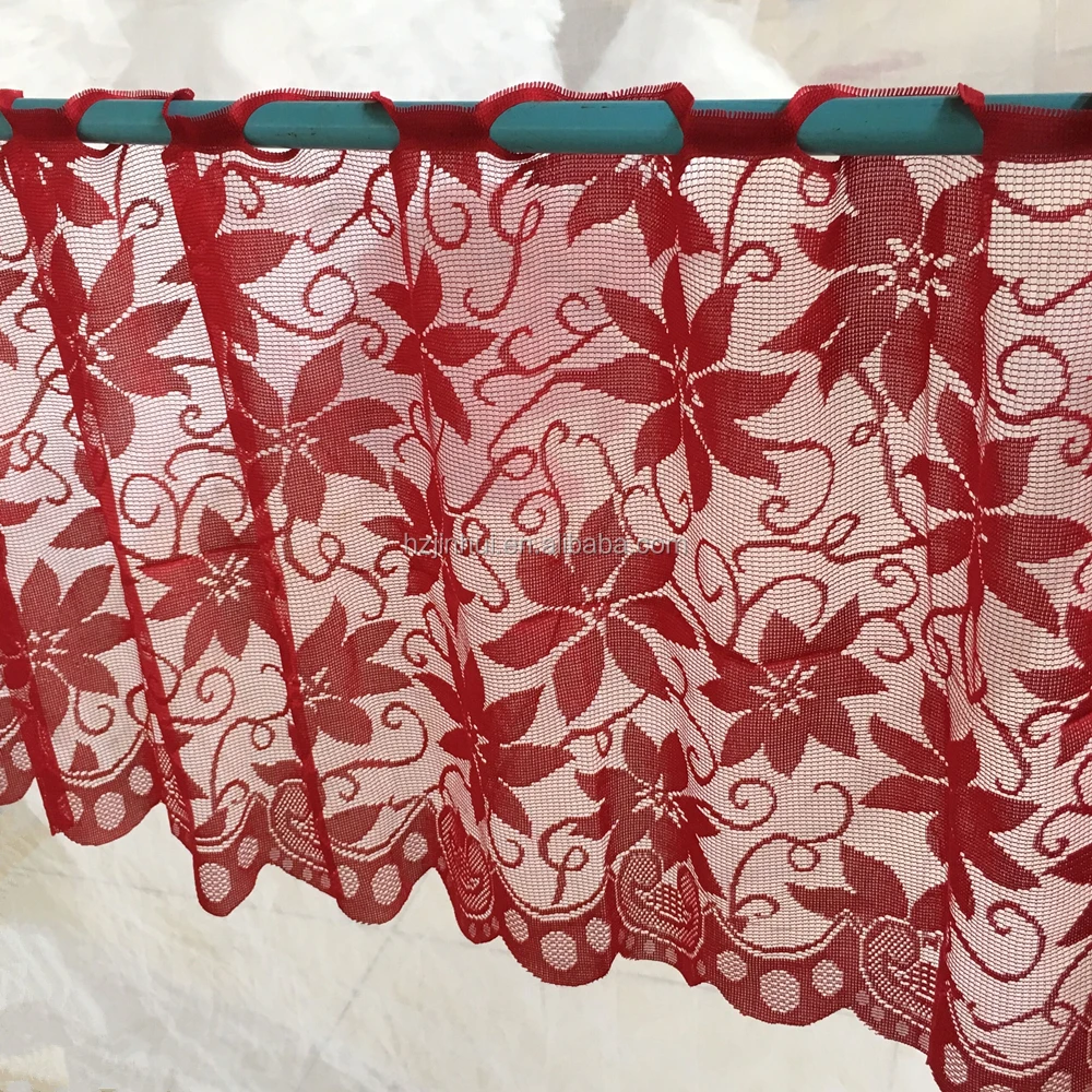 Christmas Red Lace Poinsettia Cafe Curtains Poinsettia Kitchen Curtains 50x200cm Buy Poinsettia Cafe Curtains Christmas Cafe Curtains Christmas Kitchen Curtains Product On Alibaba Com