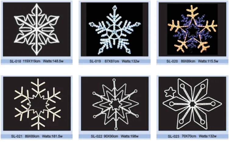 Meteor Snowflake Wholesale 220V Meteor Effect LED Snowflake Light for Christmas
