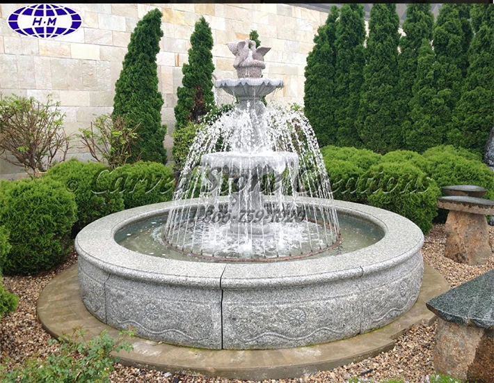 granite stone water garden fountain