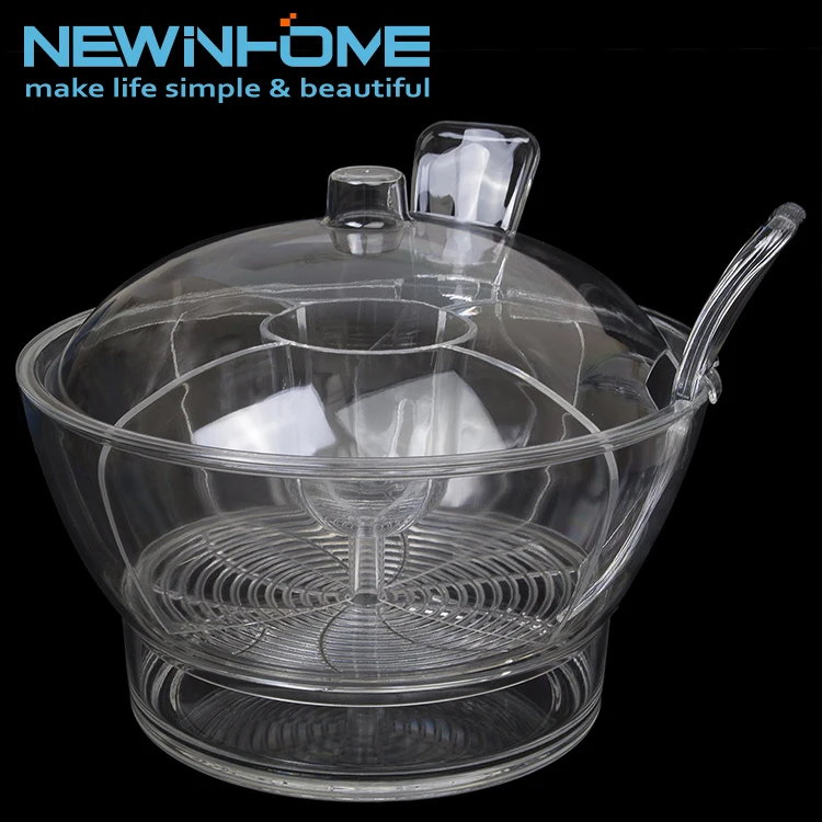 Serving Bowl Set Custom Chilled Ice Plastic Salad Bowl With Lid
