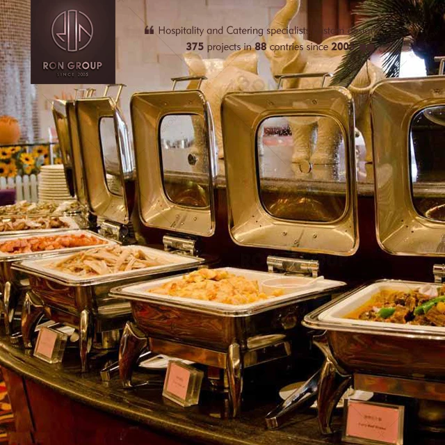 Оптовая продажа Высококачественная Буфетная плита из нержавеющей стали для отеля ресторана горячий горшок подогреватель еды стол набор электрических блюд