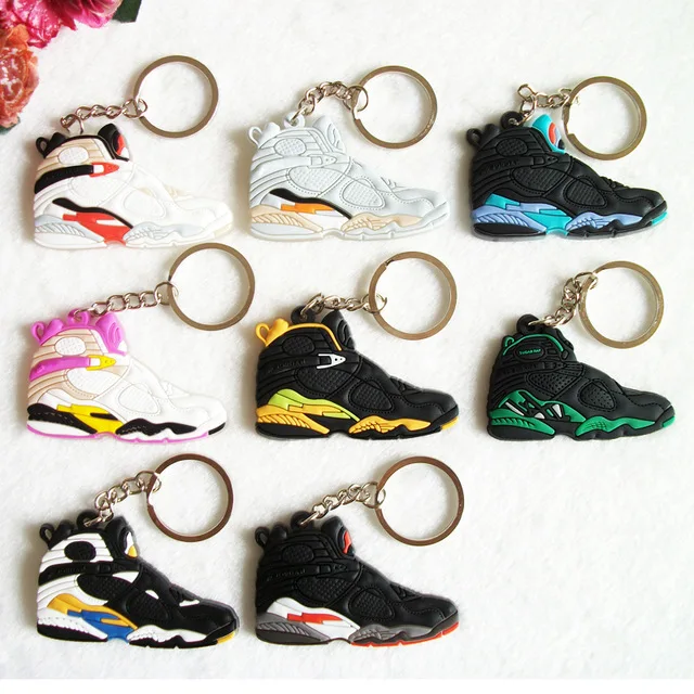 mini jordan shoe keychain