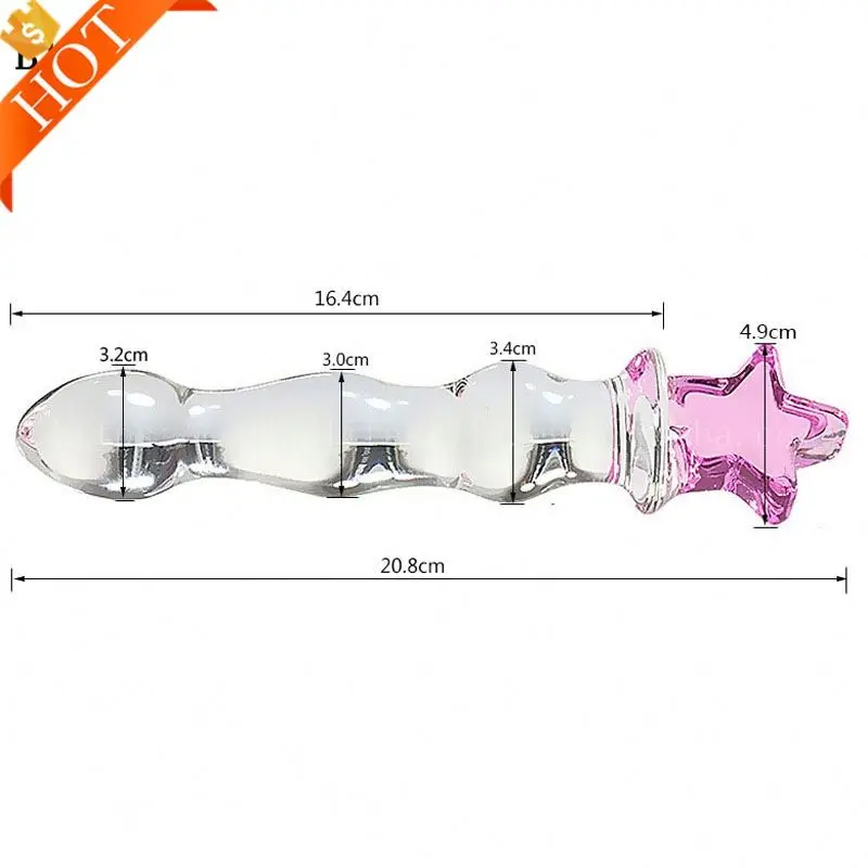 Free Custom Box - Realistic G-spot Bent Sex Penis Toy Spiked Women Masturbate Crystal Glass Sex Toys Sexy Toy Women Dildos