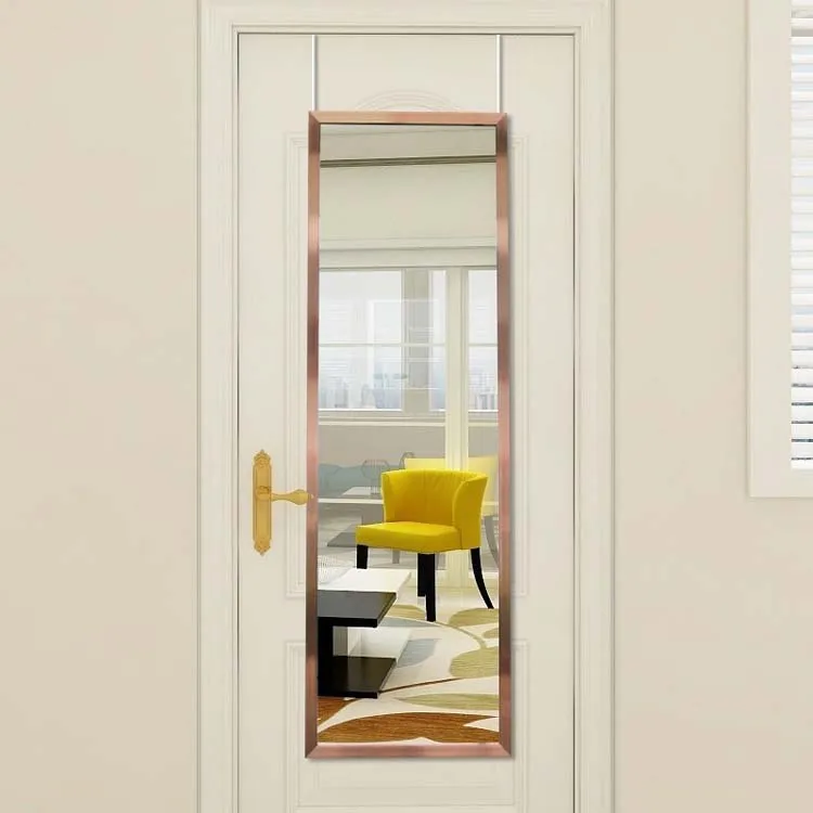 Factory Sale Hote Project Plastic Framed Over Door Mirror Black Full Length Dressing Mirror Over the Door Mirror