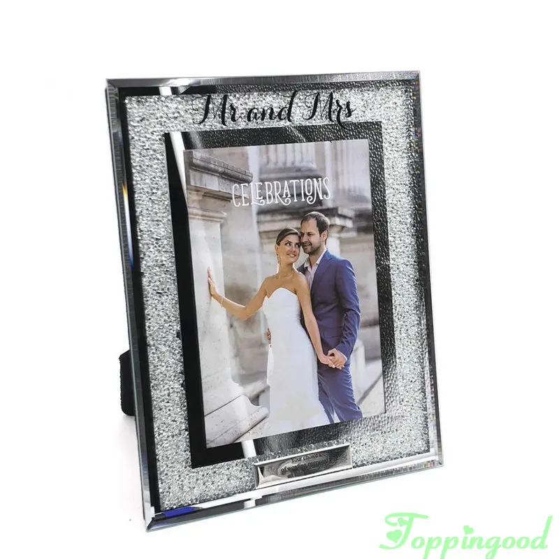 
 День свадьбы пара фото Стеклянная фоторамка для свадебных подарок сувенир  