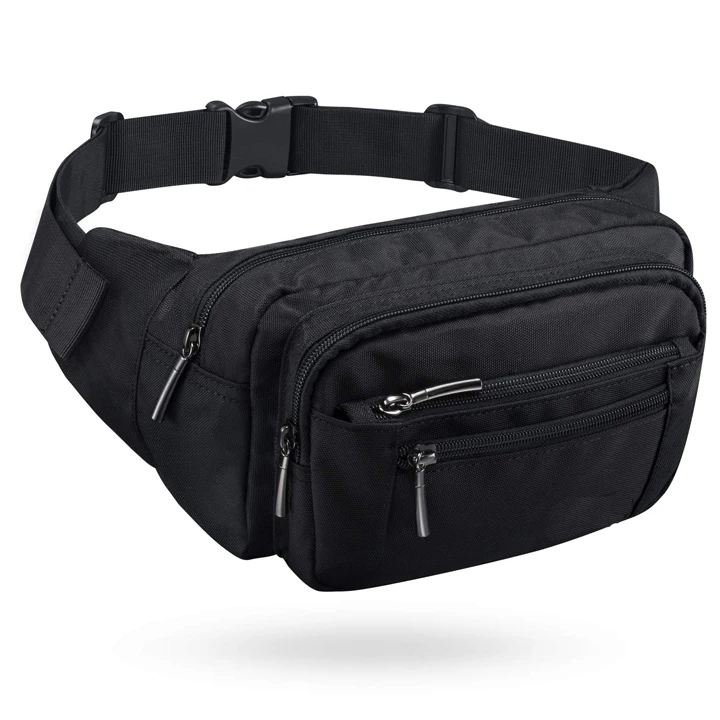 black waterproof fanny pack