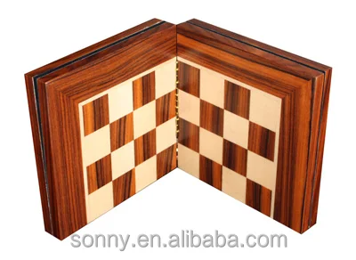 Персонализированная складная деревянная шахматная настольная игра