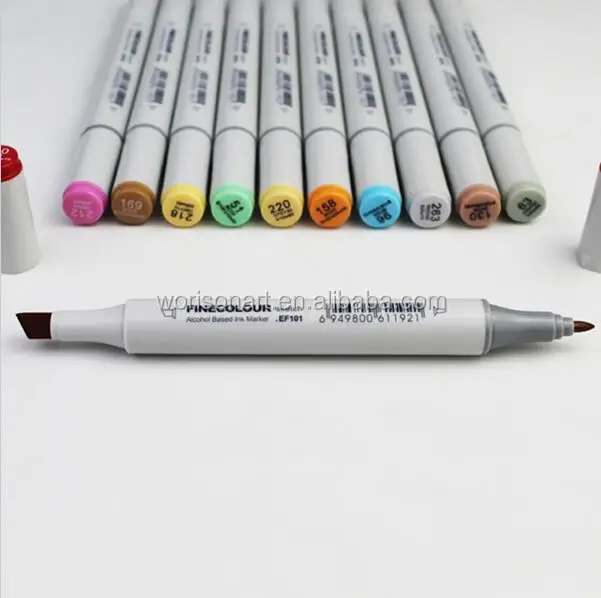 Warna Spidol sketsa Finecolour Alkohol Berbasis Permanet Cat Art spidol 36  48 60 72 Warna set Marker Manga Untuk menggambar