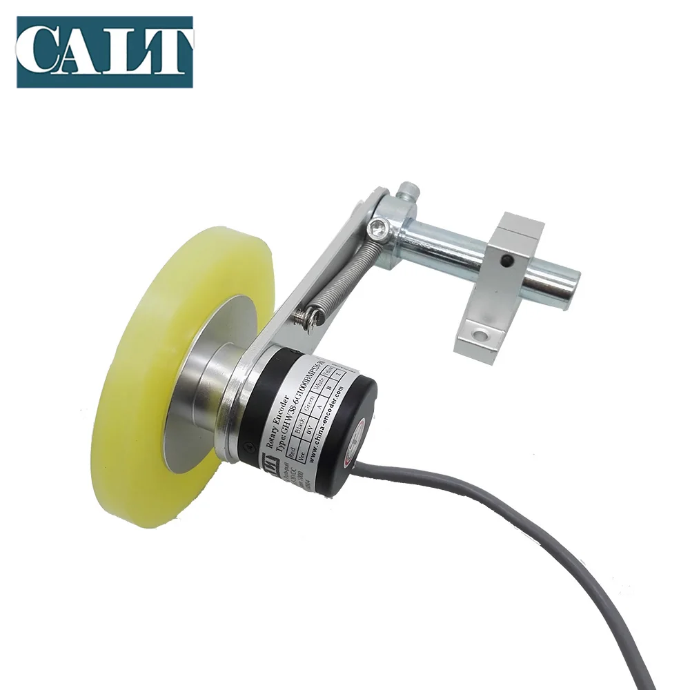 300mm Single Wheel encoder length Measuring sensor with Bracket 100ppr 200ppr 500ppr 600ppr 1000ppr push pull encoder