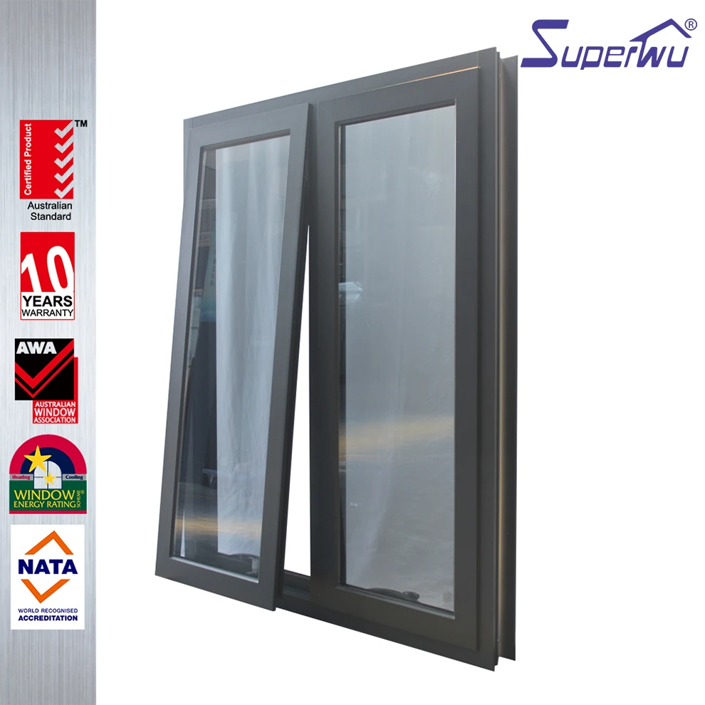 Australia Certified Aluminium Alloy Aluminum Double Glazing Fixed Windows Awning Window China Factory