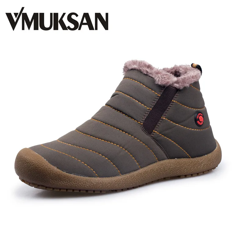 VMUKSAN Men Winter Snow Shoes Lightweight Ankle Boots Warm