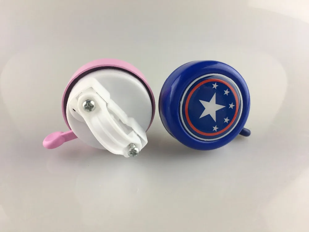 Bike Ring Bell Cheap Custom Design Logo Cartoon Pattern Marvel 56MM Kids City Bike Steel Plastic Epoxy Sticker Bicycle Bell