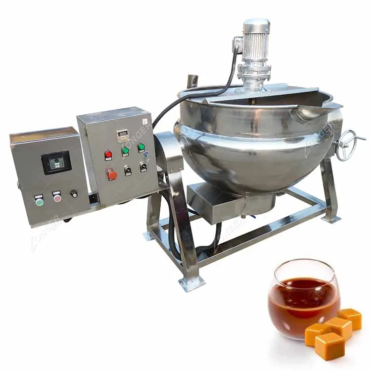 300L Commercial Soup Boiling Vat Gas Candy Cooking Pot Jacketed Kettle