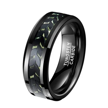 Wholesale 8mm Black Celtic Tungsten Ring, tungsten carbon fiber ring inserts,custom finger ring