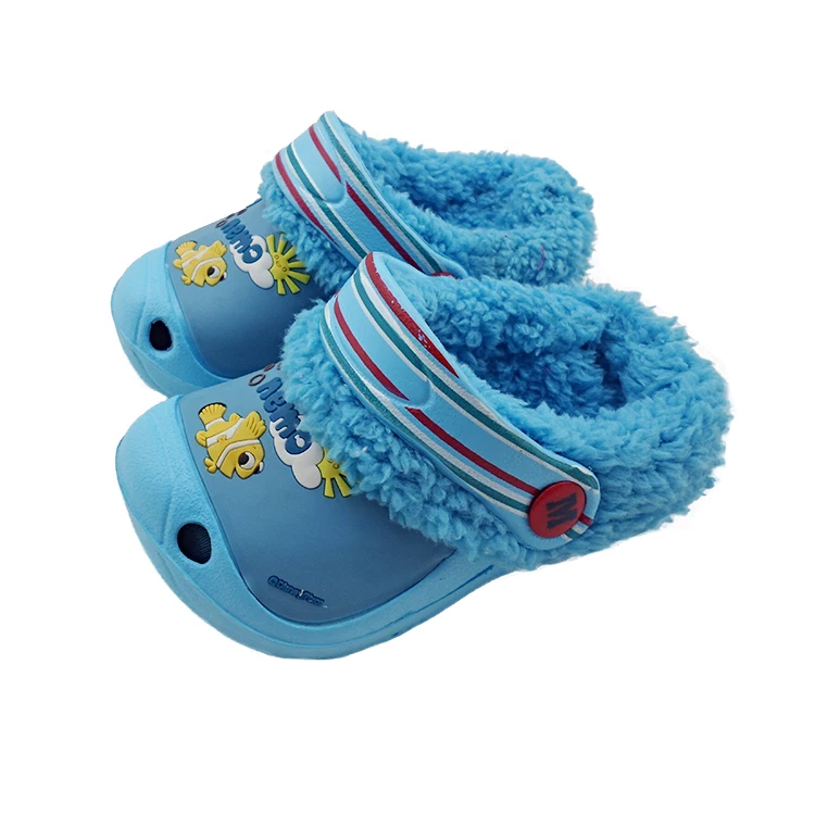 Детская зимняя плюшевая подкладка eva, пушистая обувь с мультяшным рисунком