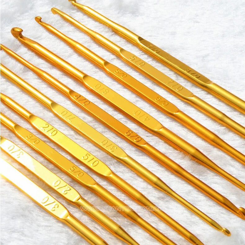 Gold Aluminum Twin Crochet Hook needle