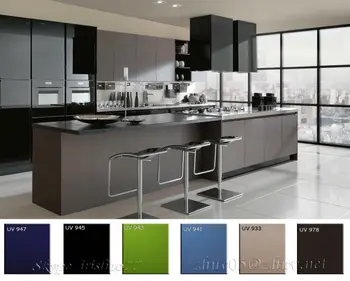 Uv De Alto Brillo Mdf Gabinete De Cocina - Buy Gabinete De Cocina De