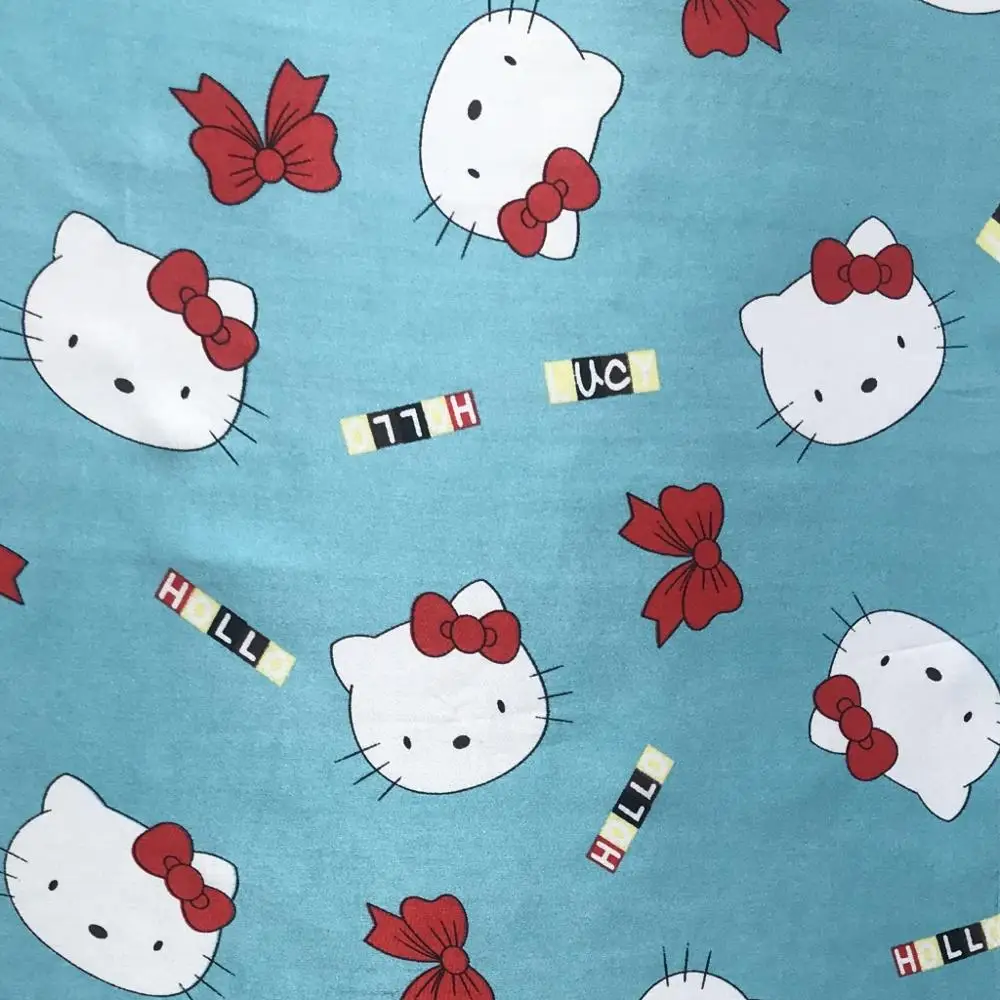 hello kitty 蓝色 - buy cat pattern fabric product on alibaba