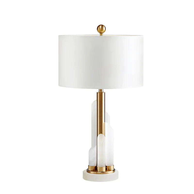 Post-modern marble table lamp designer light luxury living room bedroom study room model bedside decorative table lamp