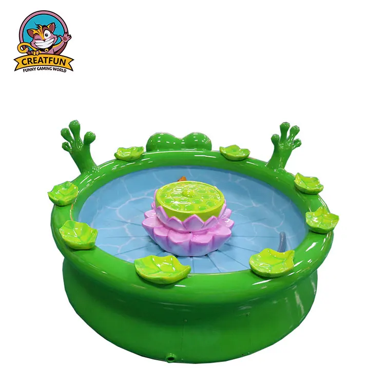 Children amusement park electric fiberglass frog