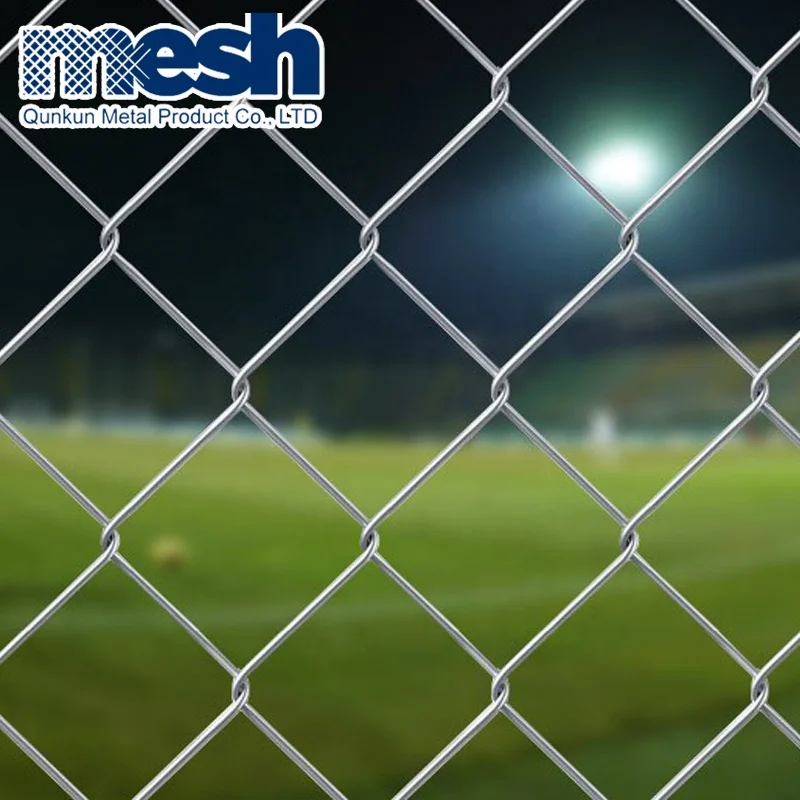 Anping High Quality Used 6.5ft Chain Link Wire Mesh Hot Dipped Galvanized Cyclone Wire Fence Pvc Coated Black Chain Link Fence