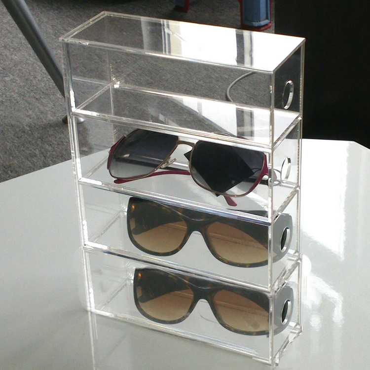 Transparente Acryl Abnehmbare Sonnenbrillen Ständer Display Stand Gläser Display Halter Halten 5 Paar Brillen