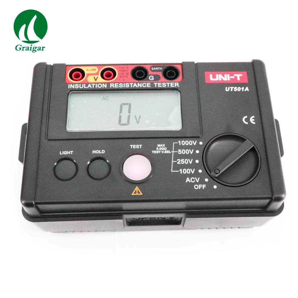 
UNI-T UT501A 1000V изоляционный Измеритель сопротивления заземления 