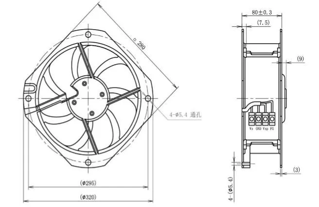 Blower, 12V, Axial, Stainless, Steel - detail 10
