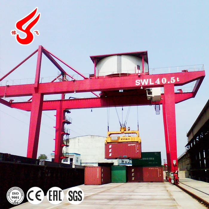 ISO FEM Standards Rail Mounted Gantry Crane RMG Container Crane for Sale
