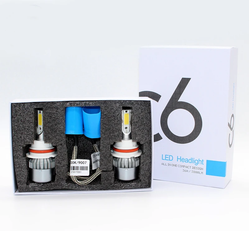 High Power Car LED C6 40W 9007 COB Headlight