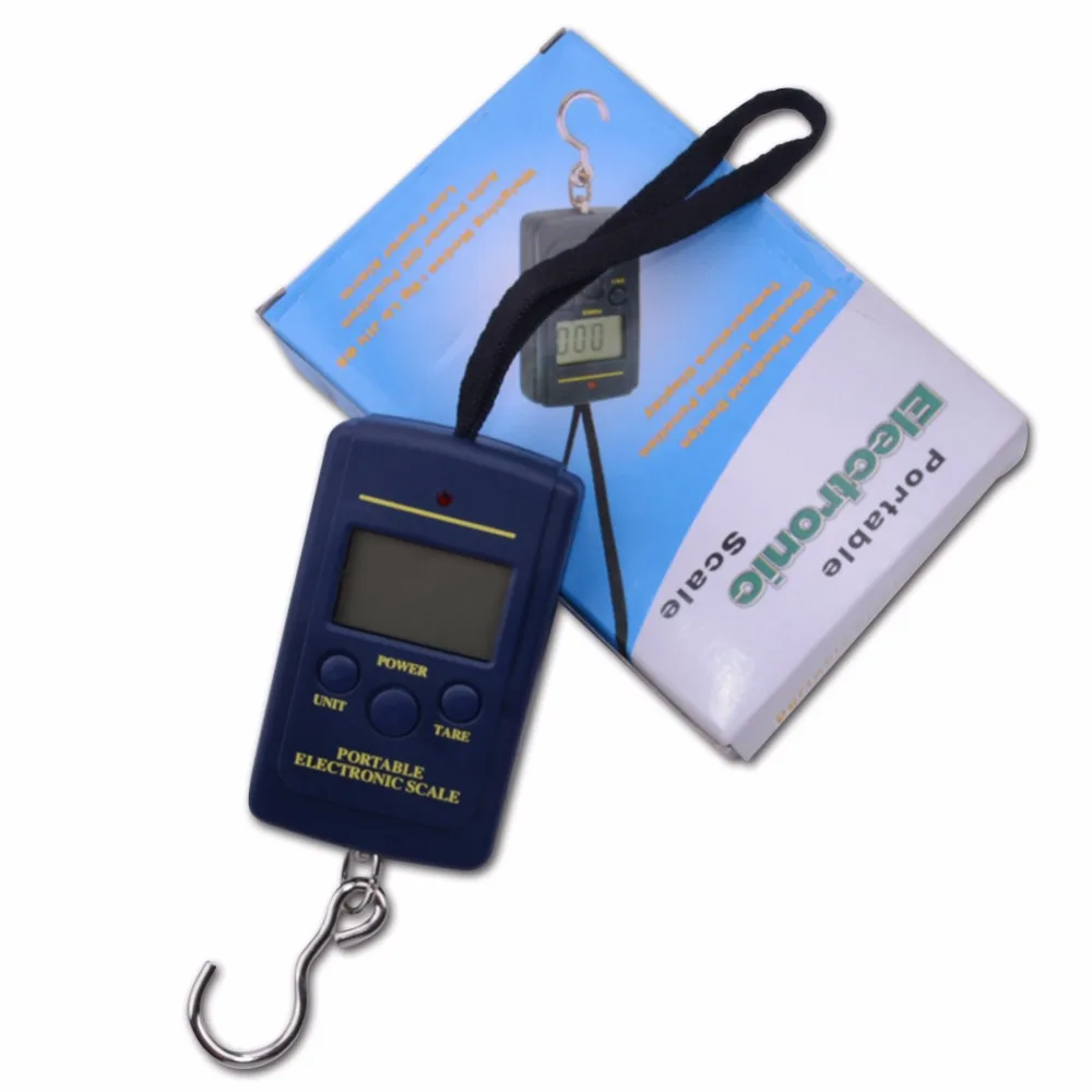 Digital Fishing Scale Portable Hanging Hook Electronic Weighing Fish Luggage Bag 