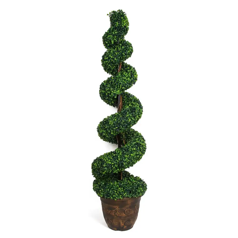 Wholesale Artificial Sprial Tree Decorative Artificial Boxwood Topiary Tree for Decoration