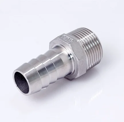 1/2'' Stainless Steel BSP 304 Thread Hose Tail Barb Connector for Air Water BSPP 