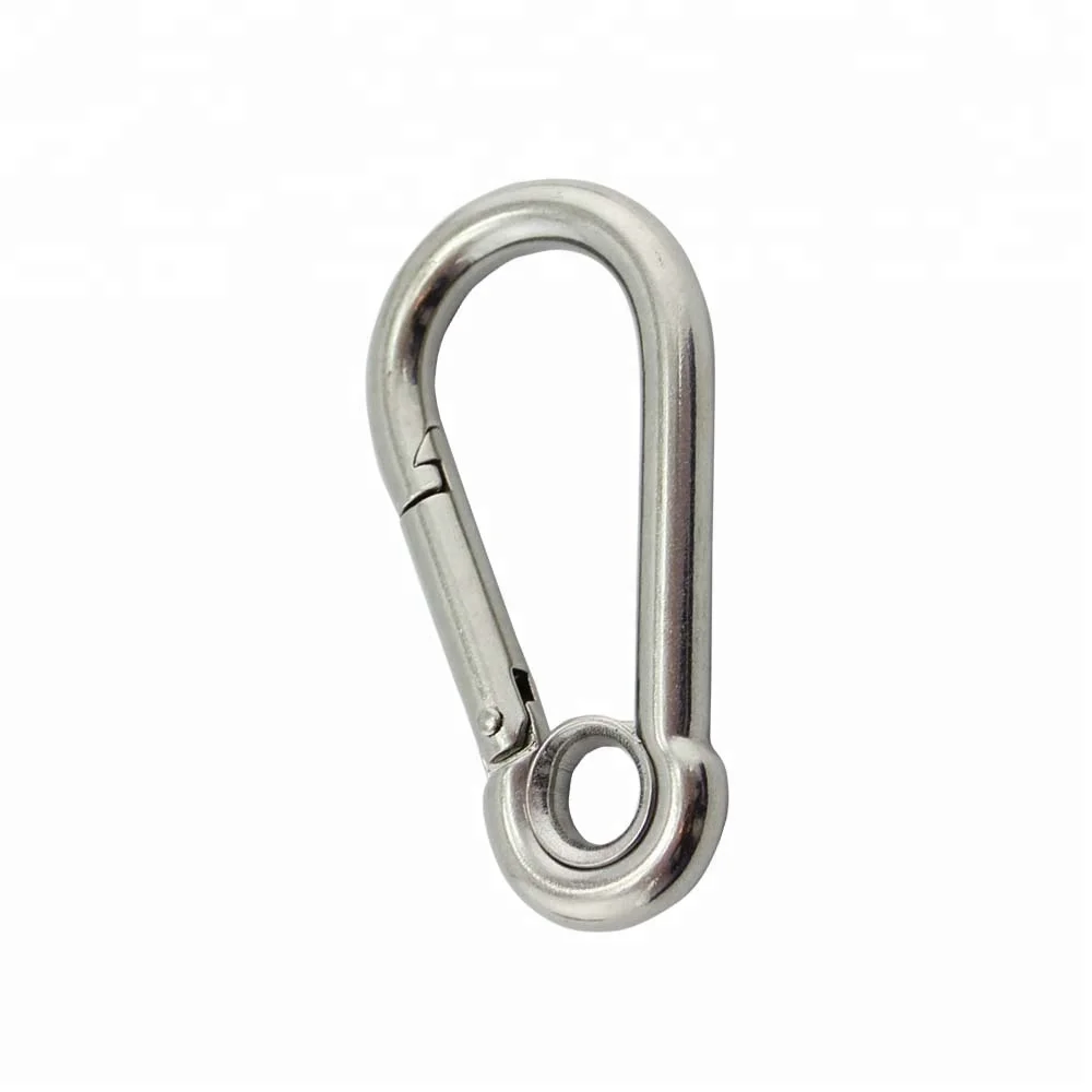 China Factory 304 Stainless Steel Push Gate Snap Keychain Clasp Findings  27.5x8.5x2mm in bulk online 